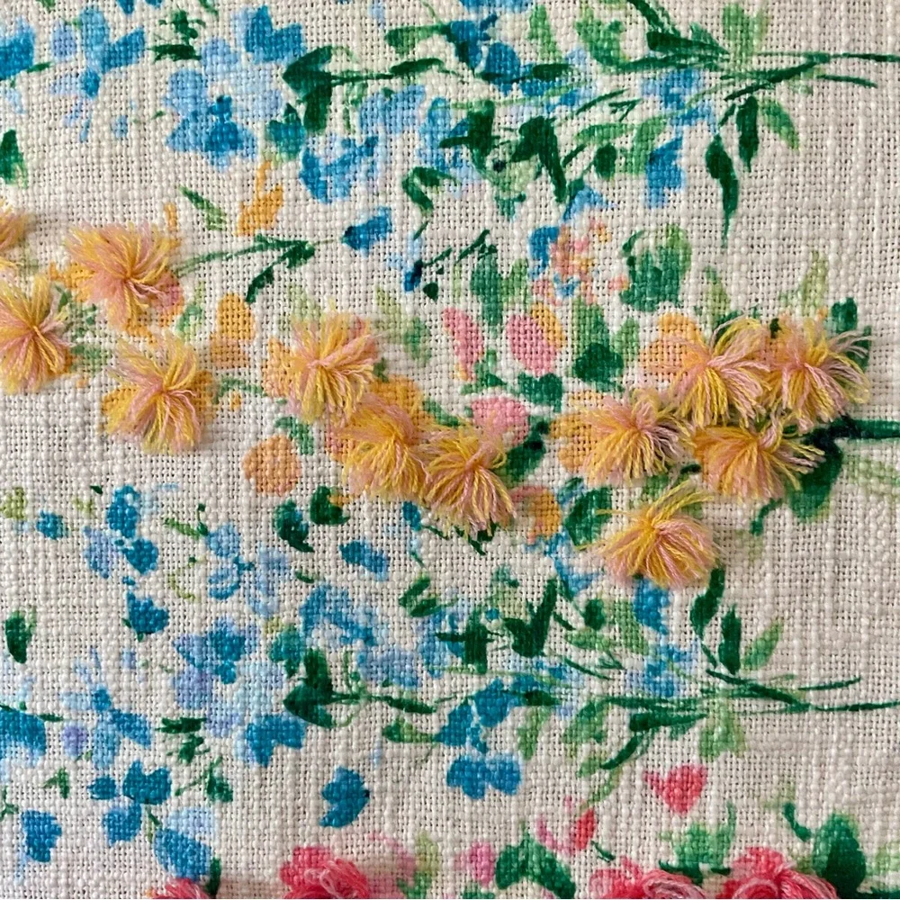 Lillian by Lillian August French Farmhouse Table Runner 14”x48” Cream Floral NEW
